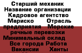 Старший механик › Название организации ­ Кадровое агентство "Мариско-2" › Отрасль предприятия ­ Морские, речные перевозки › Минимальный оклад ­ 1 - Все города Работа » Вакансии   . Ханты-Мансийский,Нефтеюганск г.